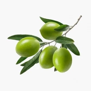 Organic green olives.